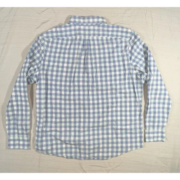 Vineyard Vines Slim Fit Whale Shirt Blue Check Long Sleeve‎ Button Up Size Large - Picture 3 of 8